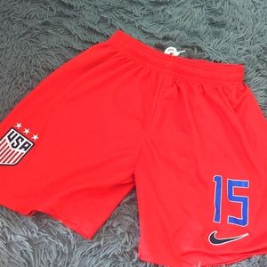 #15 Megan Rapinoe Nike red USWNT soccer shorts, small never worn